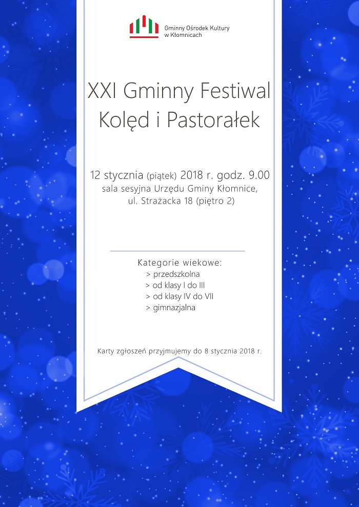 XXI Gminny Festiwal Kolęd i Pastorałek